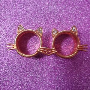 Rose gold kitty 19mm 3/4in plugs